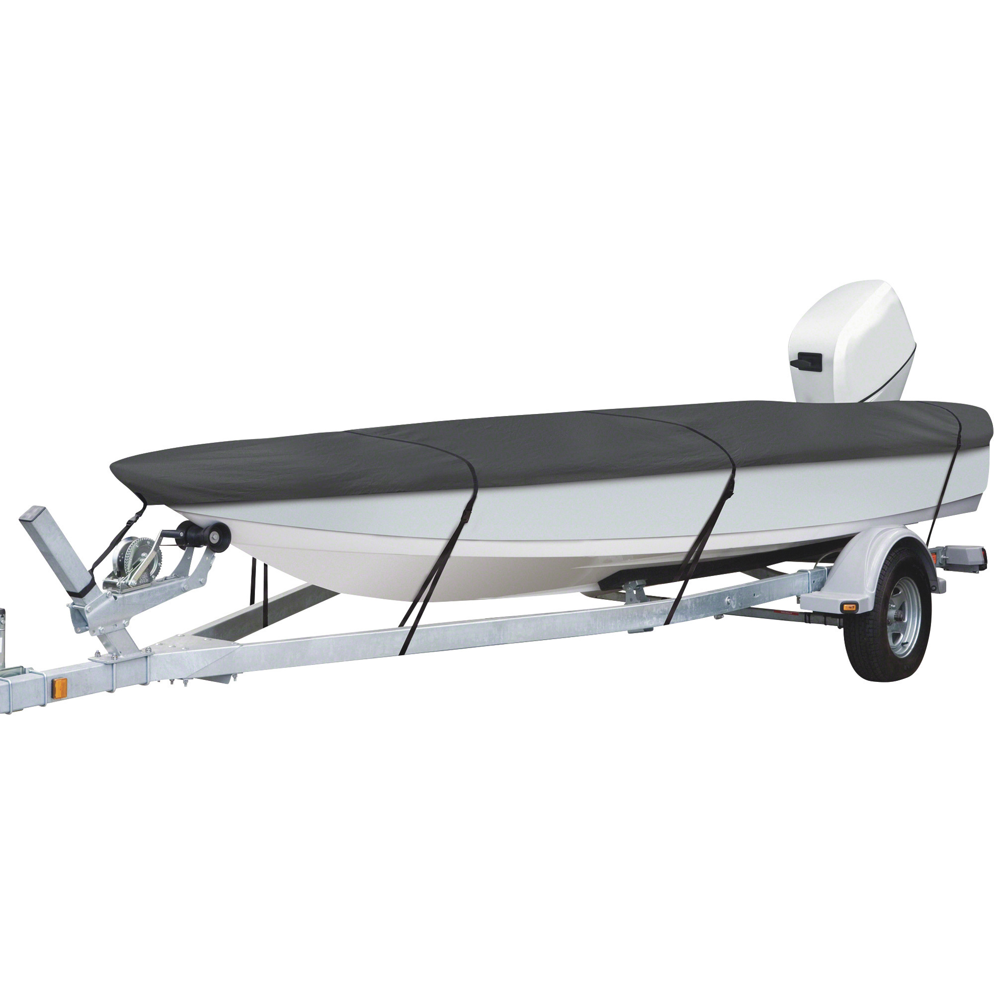 Classic Accessories StormPro Trailerable Boat Cover, Fits 12in.L to 14ft.L x 68in.W Outboard Boats, Model# 88908